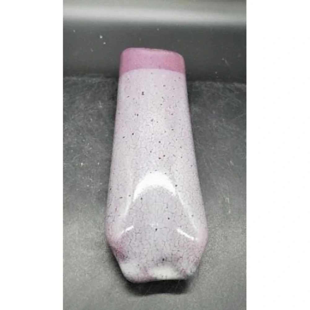 Handmade Studio Art Pottery Purple Lavender Wall Pocket Vase 8
